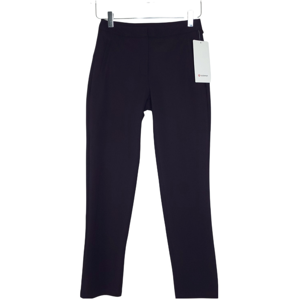 Lululemon On The Move Light Pants 2 New Black Tailored Fit Wrinkle Free Travel